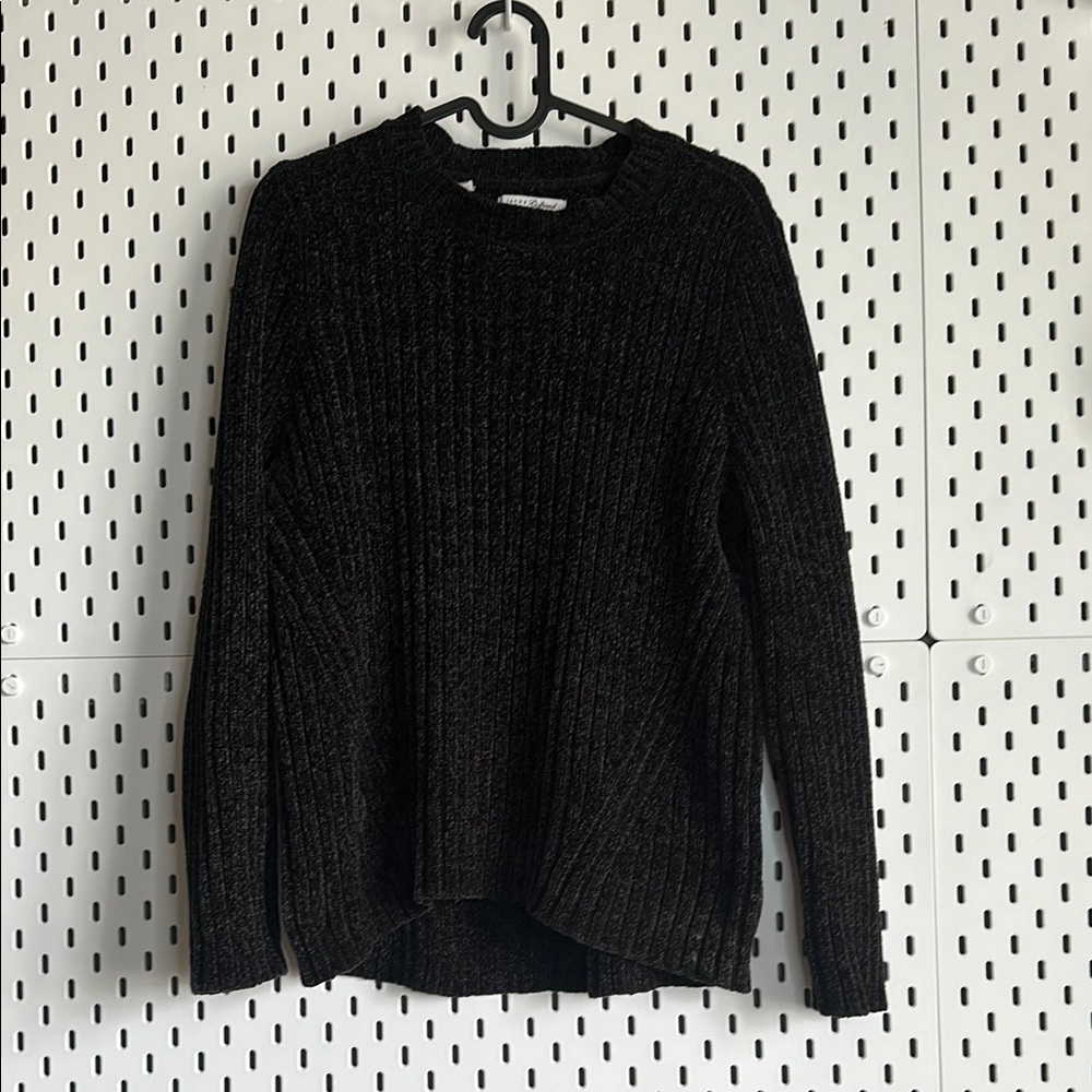 JACHS Girlfriend Dark Ribbed Sweater